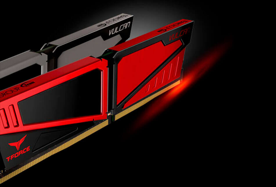 Memoria Team Group T-Force Vulcan 16GB (2x8) 2400MHz DDR4 Cinza